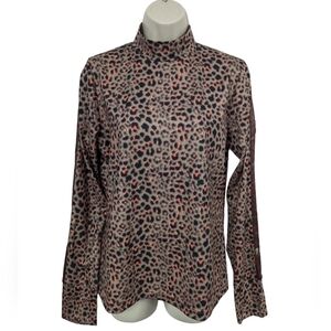 Daily Sports Mock Neck Athletic Top Sz M